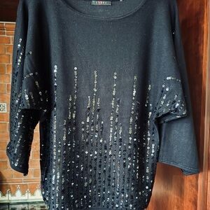 Stunning Black Sequined Top